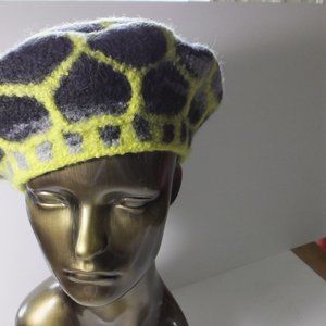 Handmade felted beret